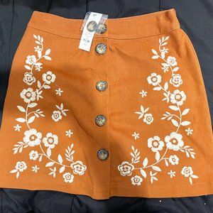 Francesca's  Embroidered skirt